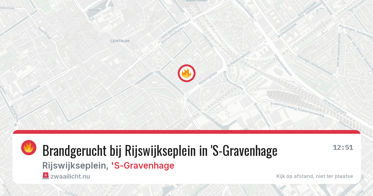 Brandgerucht bij Rijswijkseplein in 'S-Gravenhage — 17 jul 2026