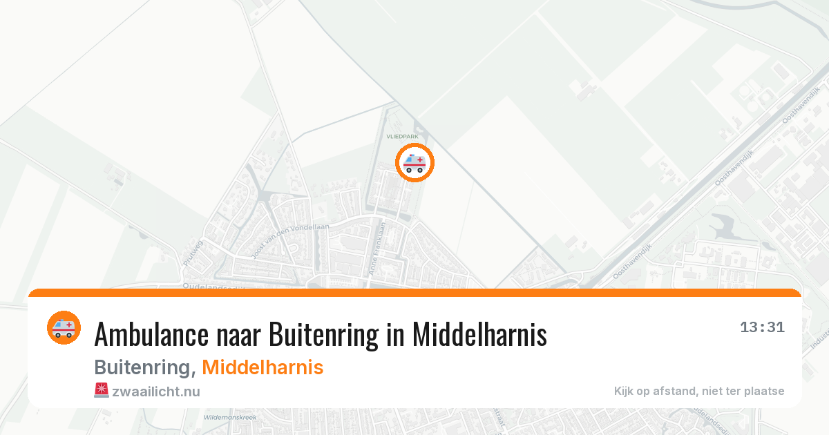 Ambulance naar Buitenring in Middelharnis — 9 jul 2026