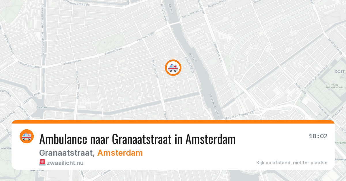 Ambulance naar Granaatstraat in Amsterdam — 17 jul 2026
