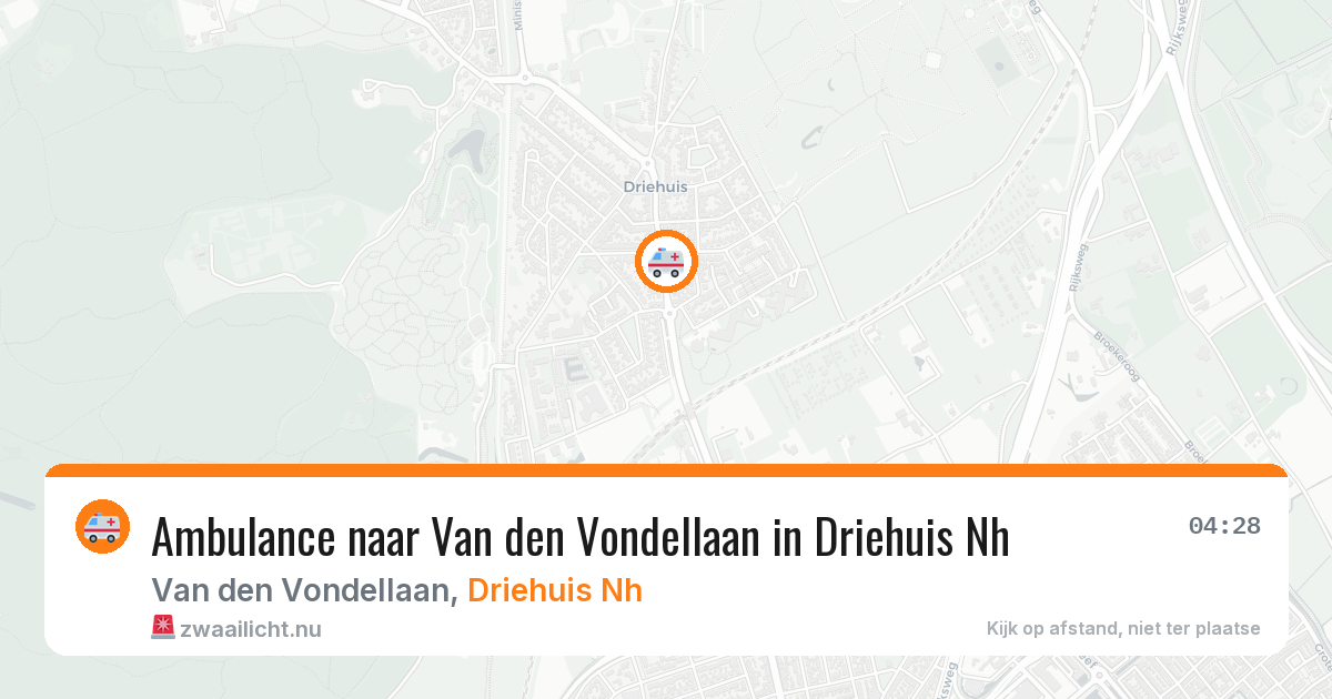 Ambulance naar Van den Vondellaan in Driehuis Nh — 11 jul 2026