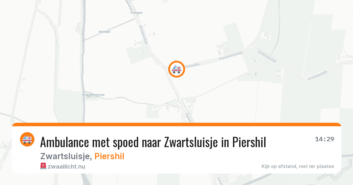 Ambulance met spoed naar Zwartsluisje in Piershil — 19 jul 2026
