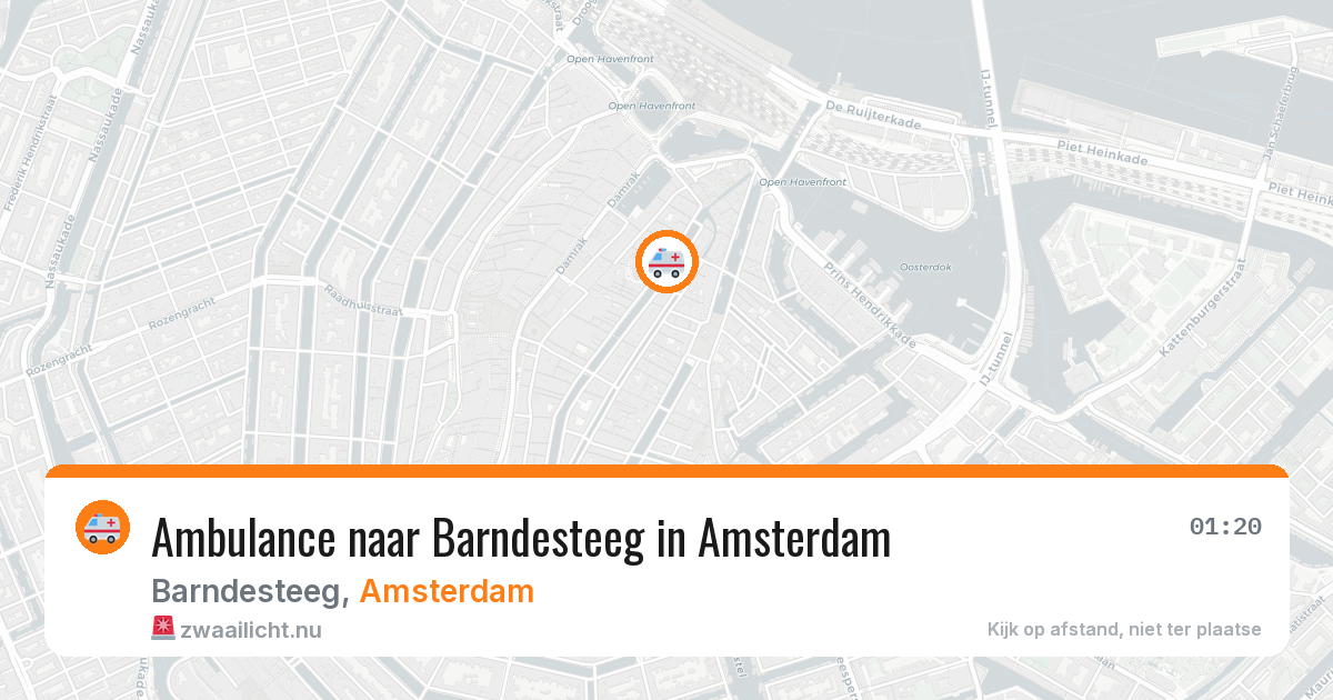 Ambulance naar Barndesteeg in Amsterdam — 19 jul 2026