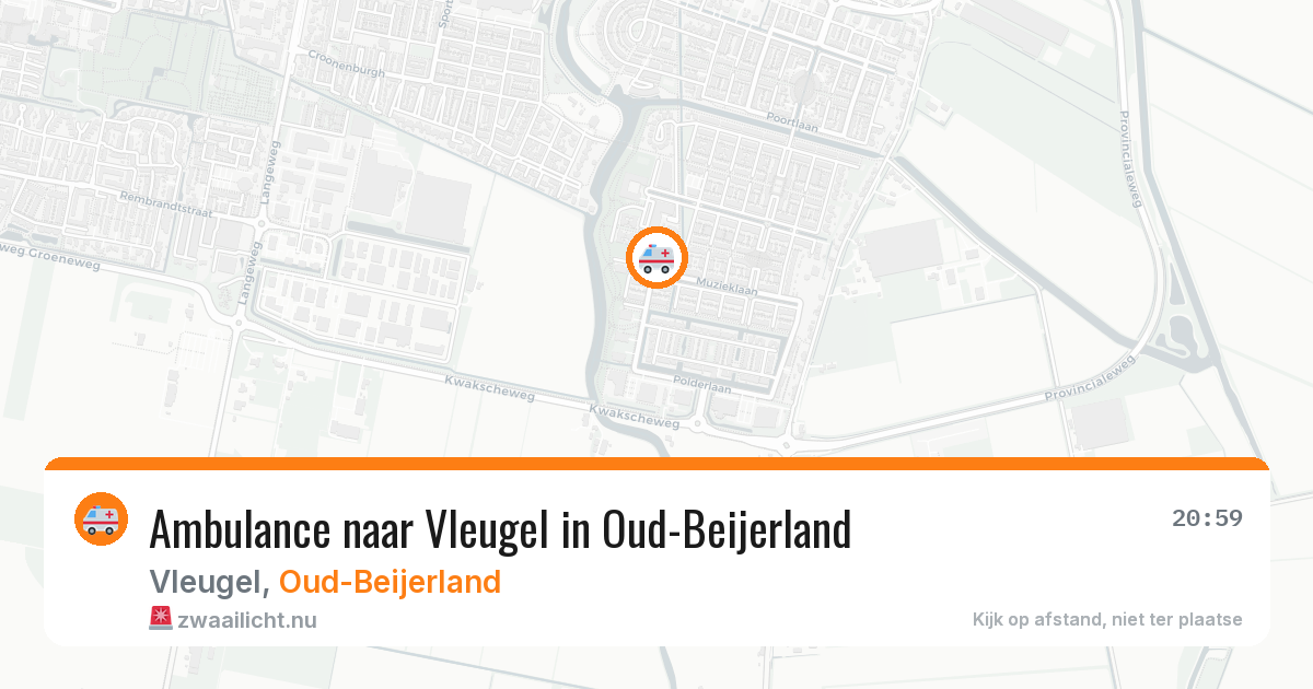 Ambulance naar Vleugel in Oud-Beijerland — 6 jun 2026