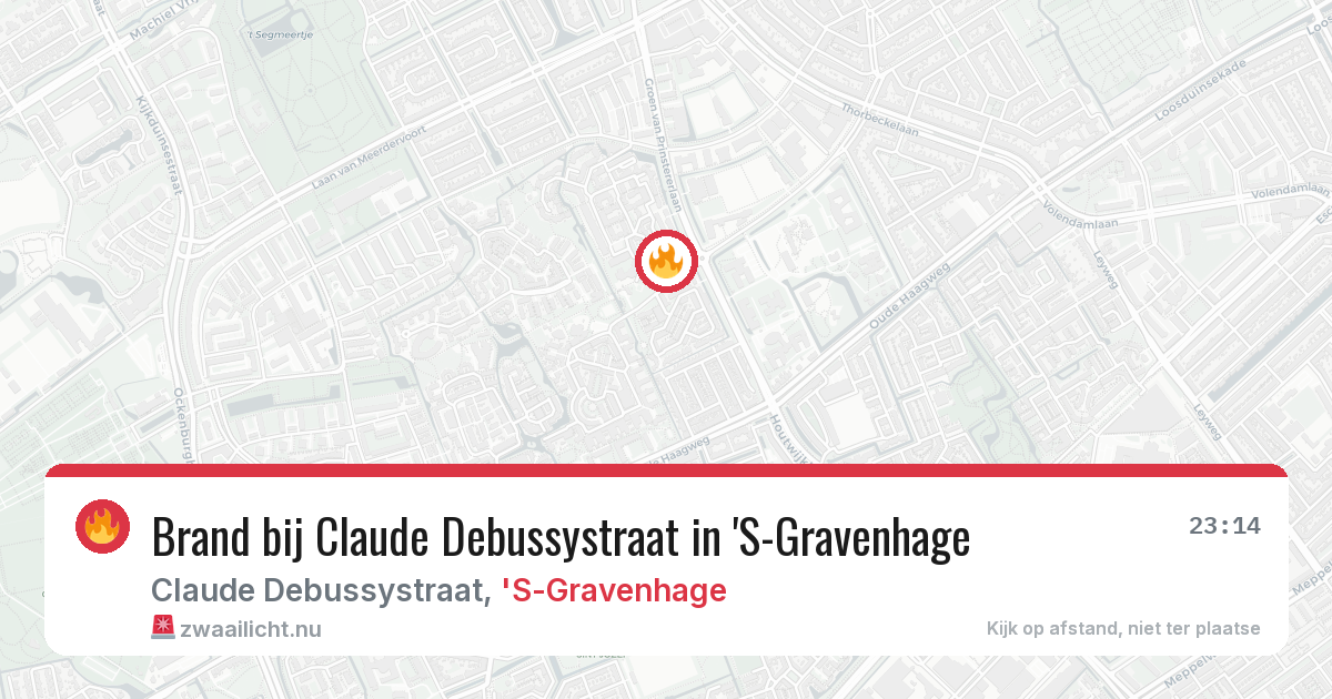 Brand bij Claude Debussystraat in 'S-Gravenhage — 17 jul 2026