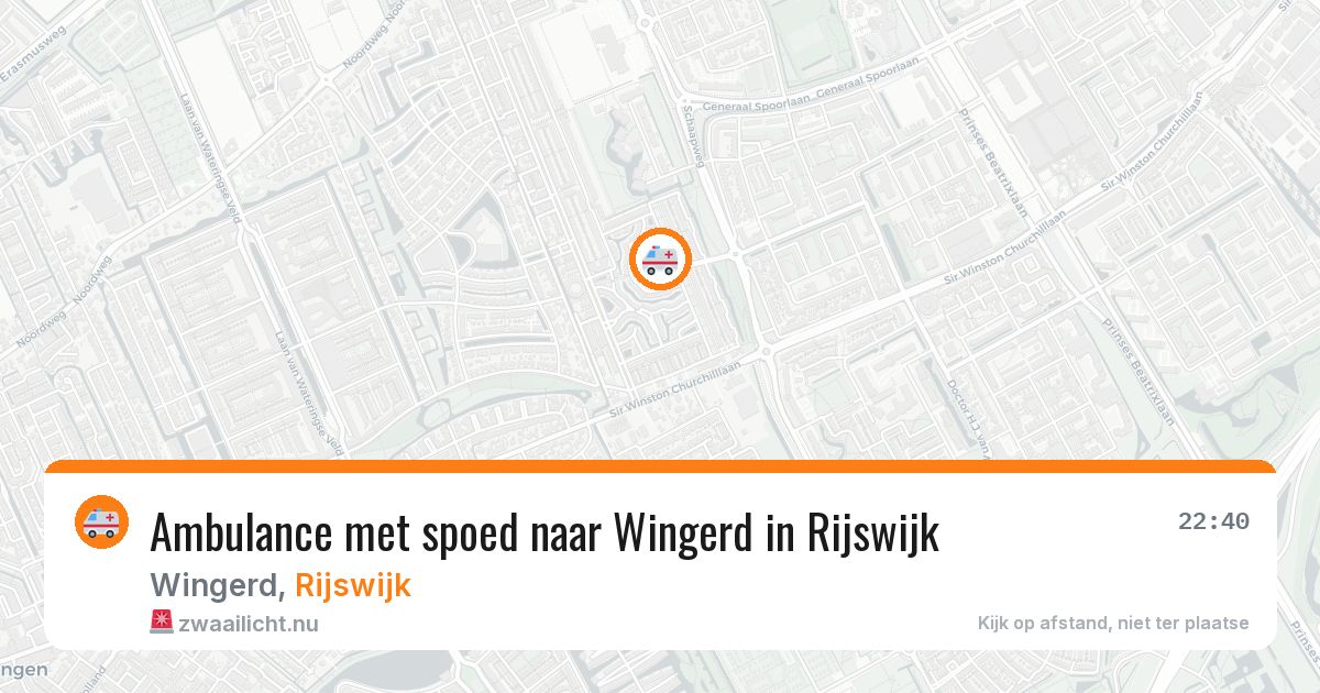 Ambulance met spoed naar Wingerd in Rijswijk — 21 mrt 2026