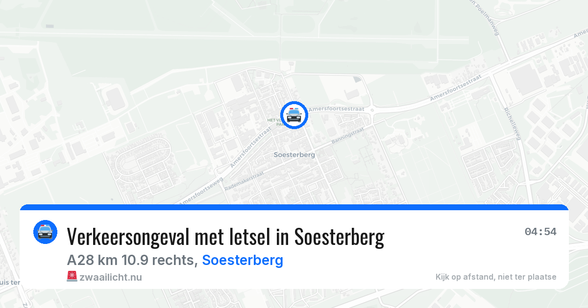 Verkeersongeval met letsel in Soesterberg — 10 mei 2026