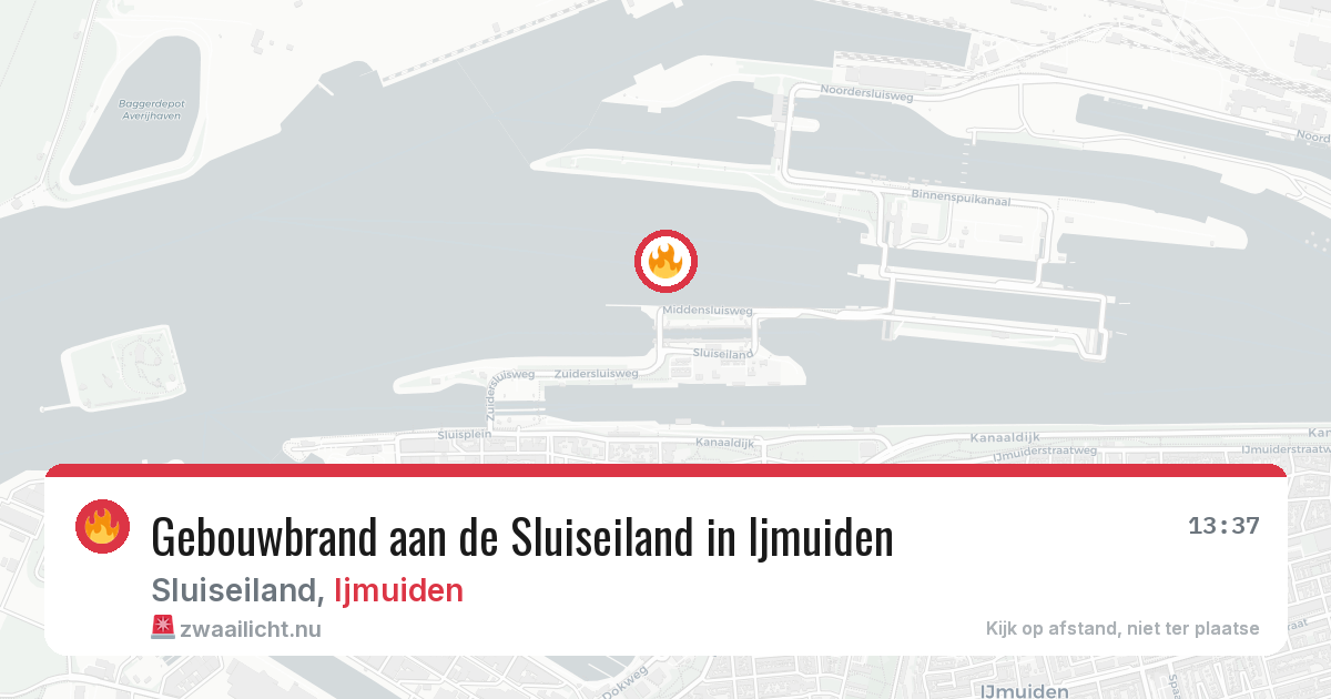 Gebouwbrand aan de Sluiseiland in Ijmuiden — 12 feb 2026