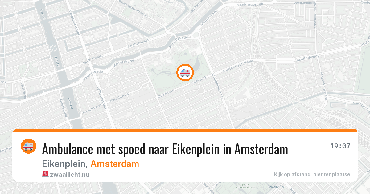 Ambulance met spoed naar Eikenplein in Amsterdam — 13 jul 2026