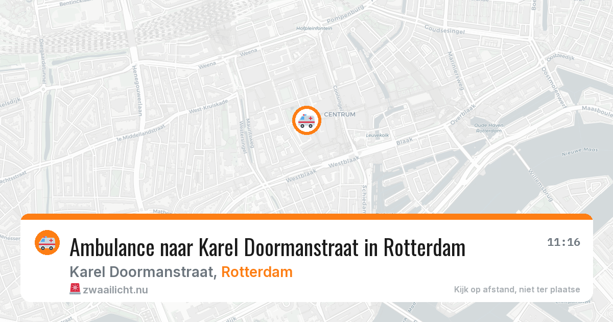 Ambulance naar Karel Doormanstraat in Rotterdam — 1 apr 2026
