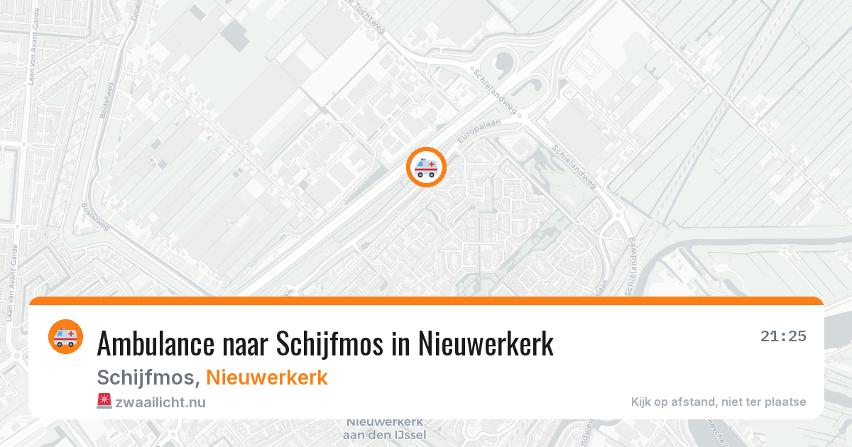 Ambulance naar Schijfmos in Nieuwerkerk — 23 jul 2026