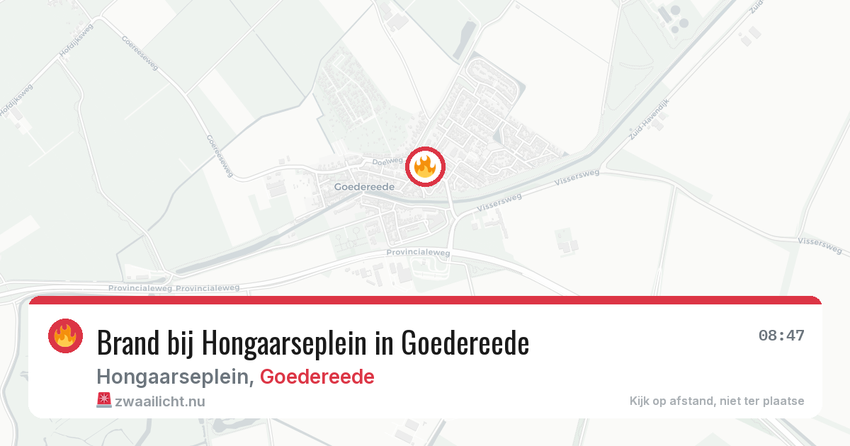 Brand bij Hongaarseplein in Goedereede — 25 mei 2026