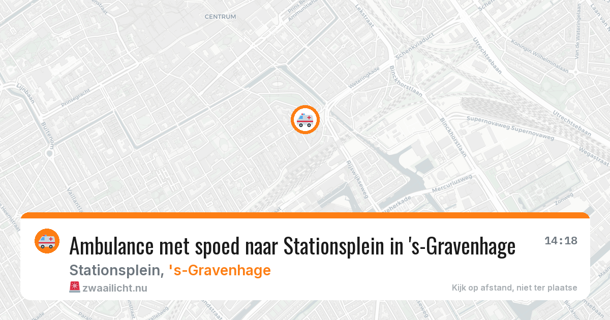 Ambulance met spoed naar Stationsplein in 's-Gravenhage — 21 jul 2026