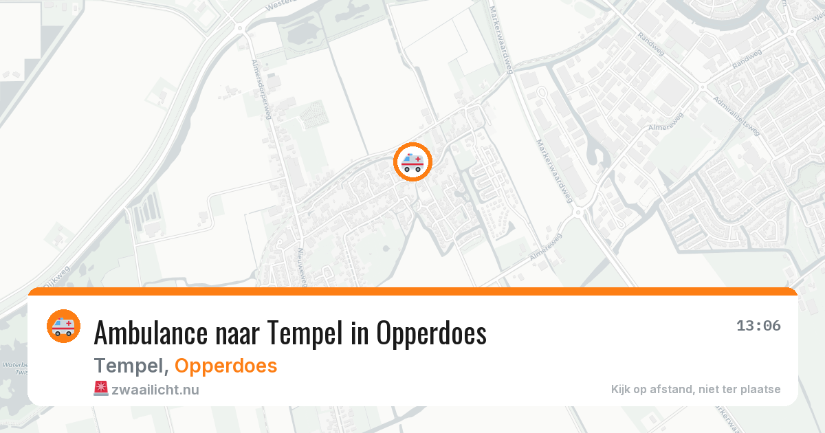 Ambulance naar Tempel in Opperdoes — 29 jun 2026