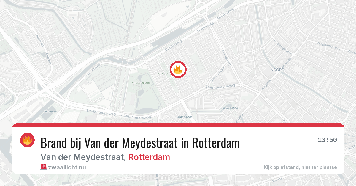 Brand bij Van der Meydestraat in Rotterdam — 26 mei 2026