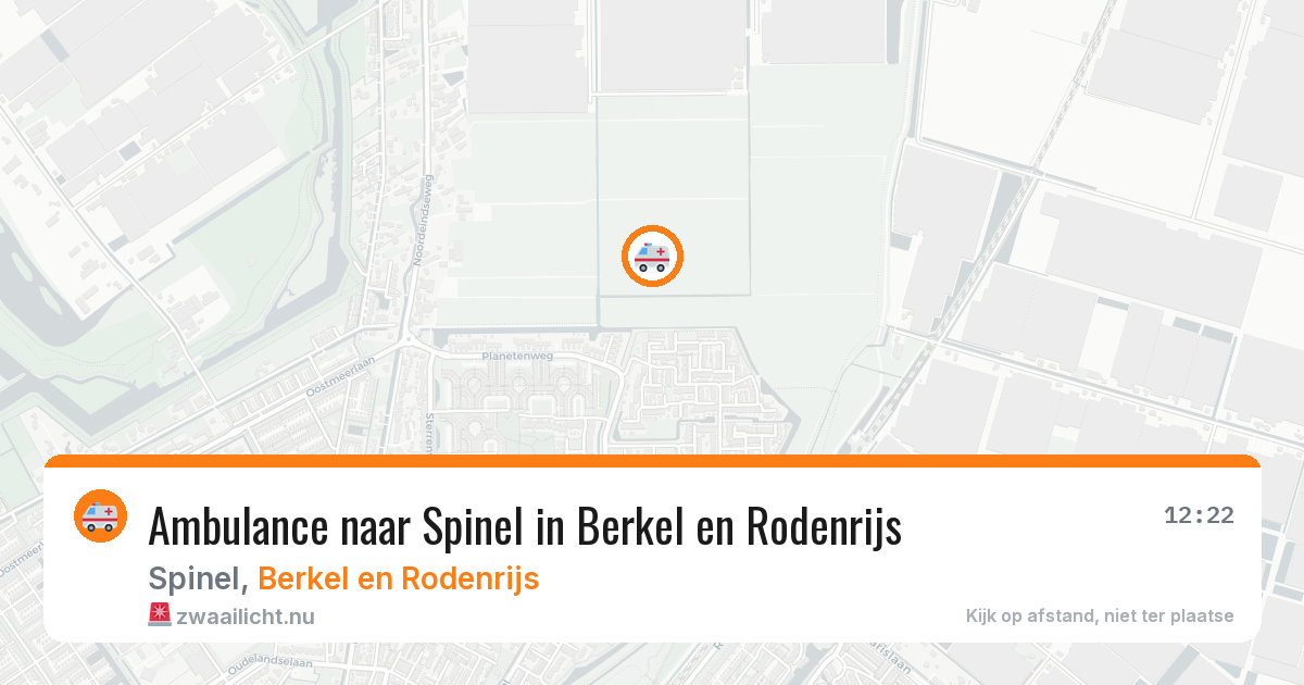 Ambulance naar Spinel in Berkel en Rodenrijs — 11 jul 2026