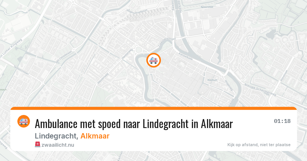 Ambulance met spoed naar Lindegracht in Alkmaar — 20 jul 2026