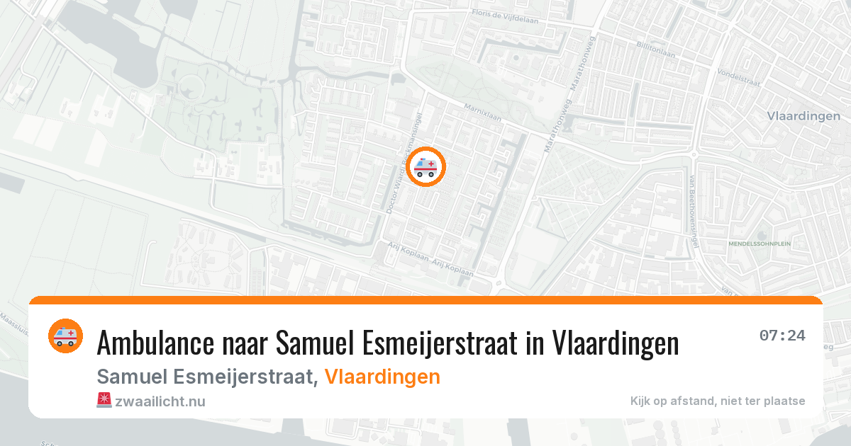 Ambulance naar Samuel Esmeijerstraat in Vlaardingen — 23 mrt 2026