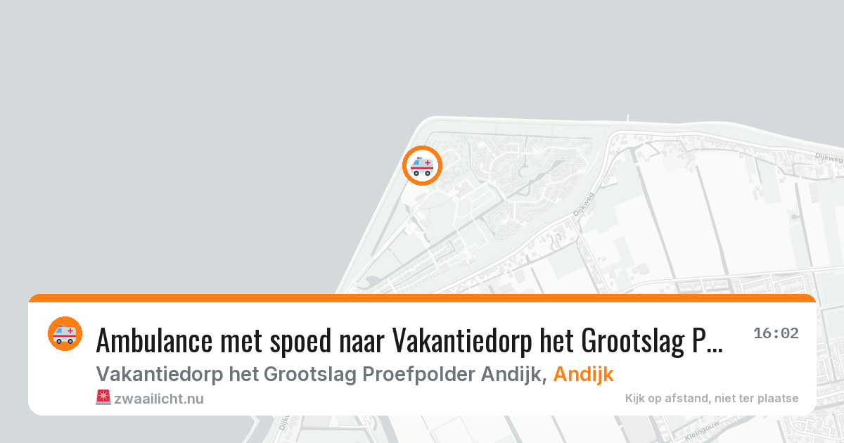 Ambulance met spoed naar Vakantiedorp het Grootslag Proefpolder Andijk in Andijk — 4 jul 2026