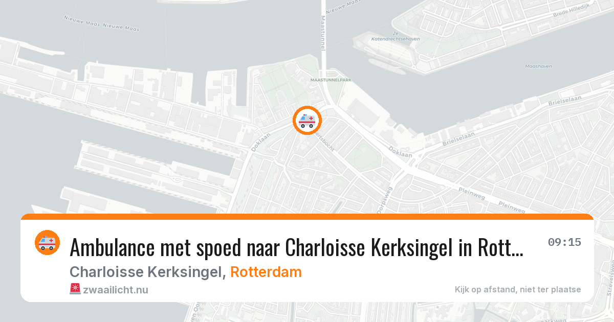 Ambulance met spoed naar Charloisse Kerksingel in Rotterdam — 21 jul 2026