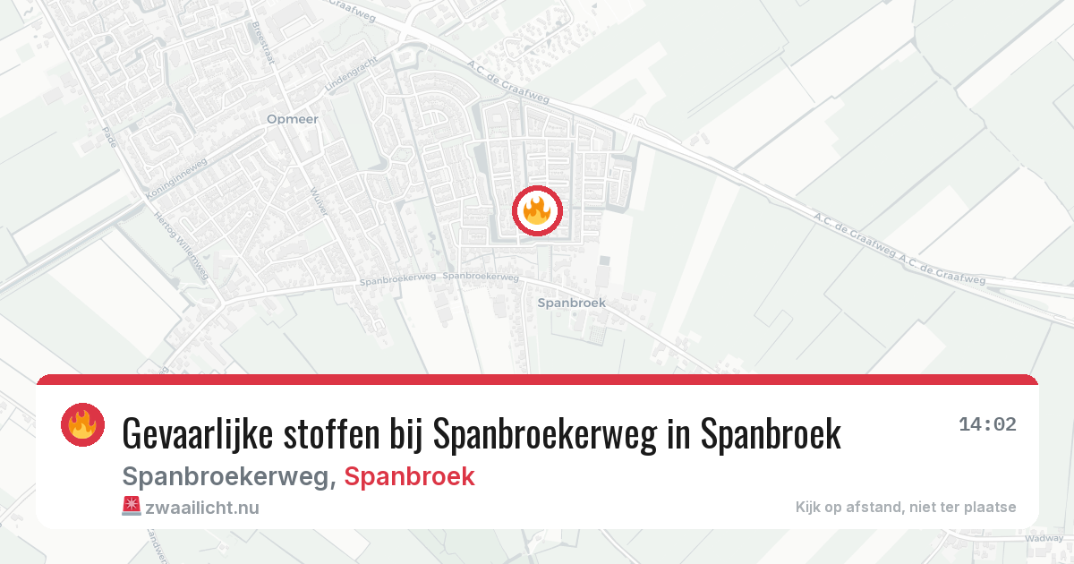 Gevaarlijke stoffen bij Spanbroekerweg in Spanbroek — 21 mei 2026