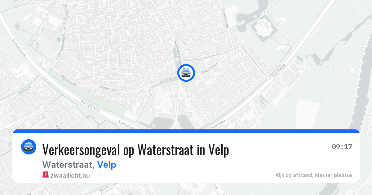 Verkeersongeval op Waterstraat in Velp — 1 apr 2026