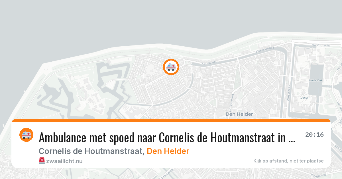 Ambulance met spoed naar Cornelis de Houtmanstraat in Den Helder — 27 mei 2026