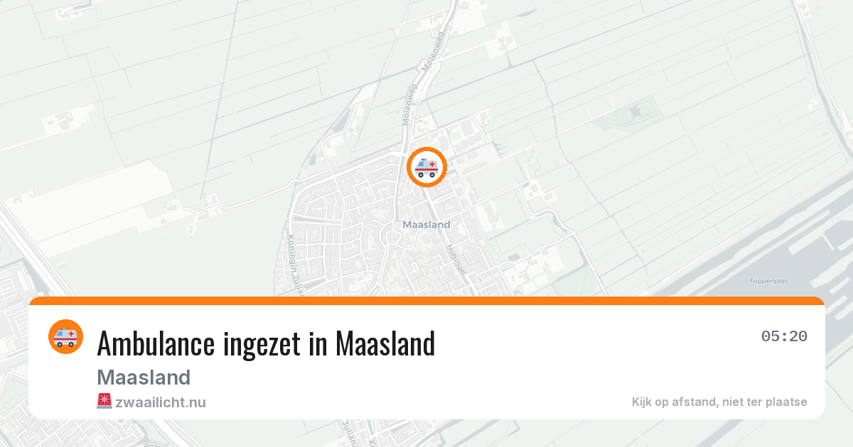 Ambulance ingezet in Maasland — 5 mei 2026