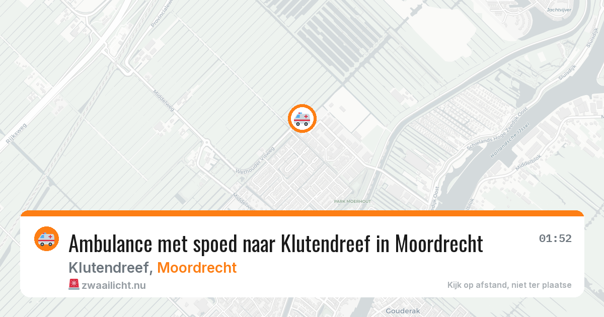Ambulance met spoed naar Klutendreef in Moordrecht — 26 mrt 2026