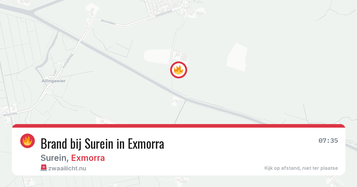 Brand bij Surein in Exmorra — 22 mrt 2026