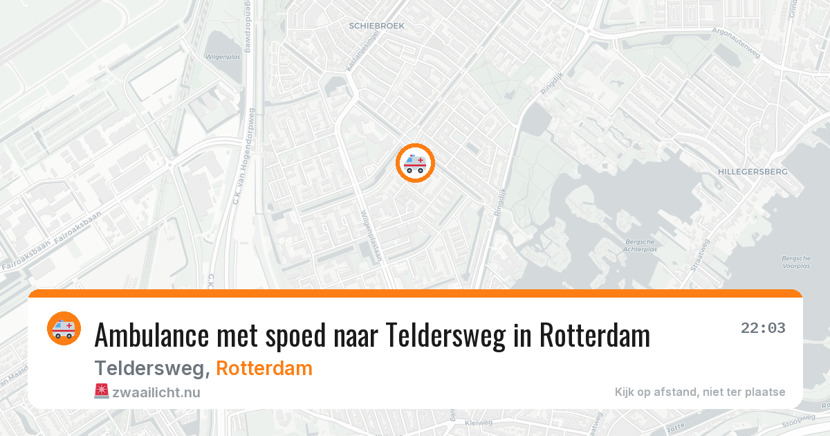 Ambulance met spoed naar Teldersweg in Rotterdam — 25 mrt 2026