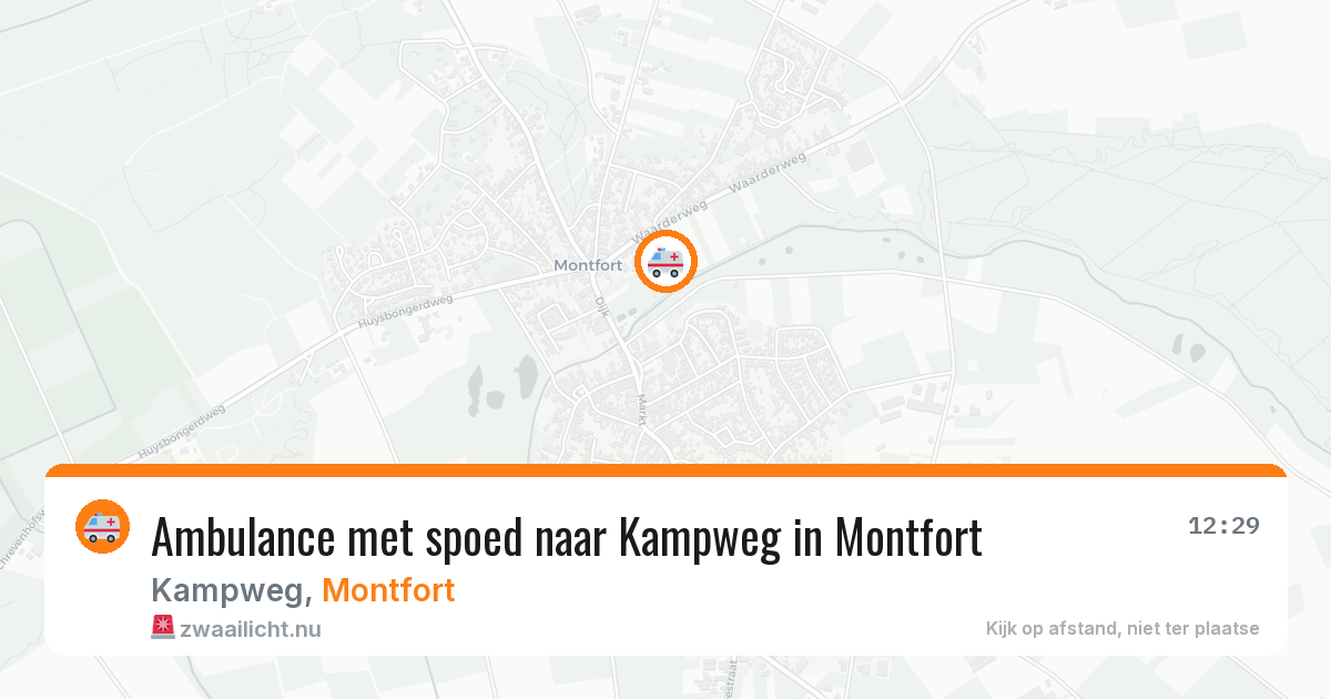 Ambulance met spoed naar Kampweg in Montfort — 13 feb 2026