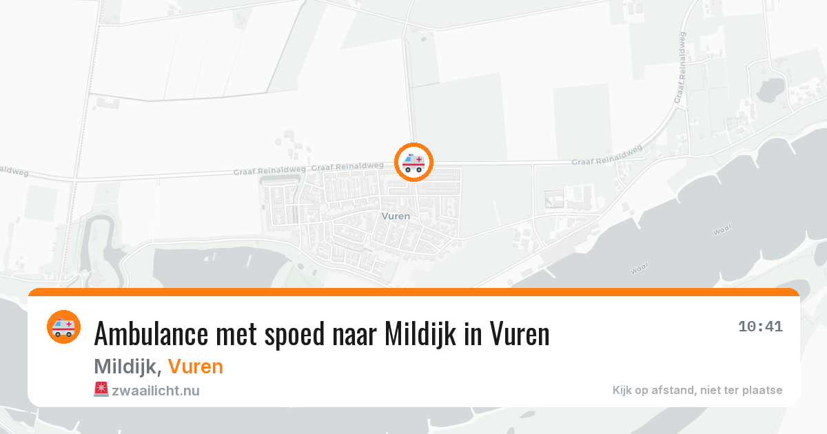 Ambulance met spoed naar Mildijk in Vuren — 18 jan 2026