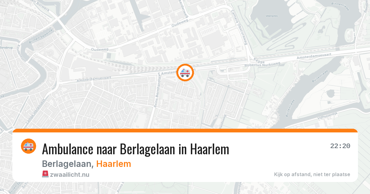 Ambulance naar Berlagelaan in Haarlem — 22 jul 2026