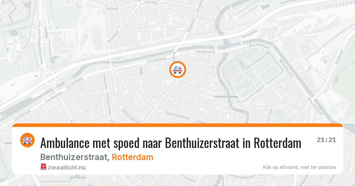 Ambulance met spoed naar Benthuizerstraat in Rotterdam — 19 mrt 2026
