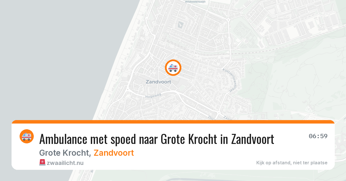 Ambulance met spoed naar Grote Krocht in Zandvoort — 28 mrt 2026