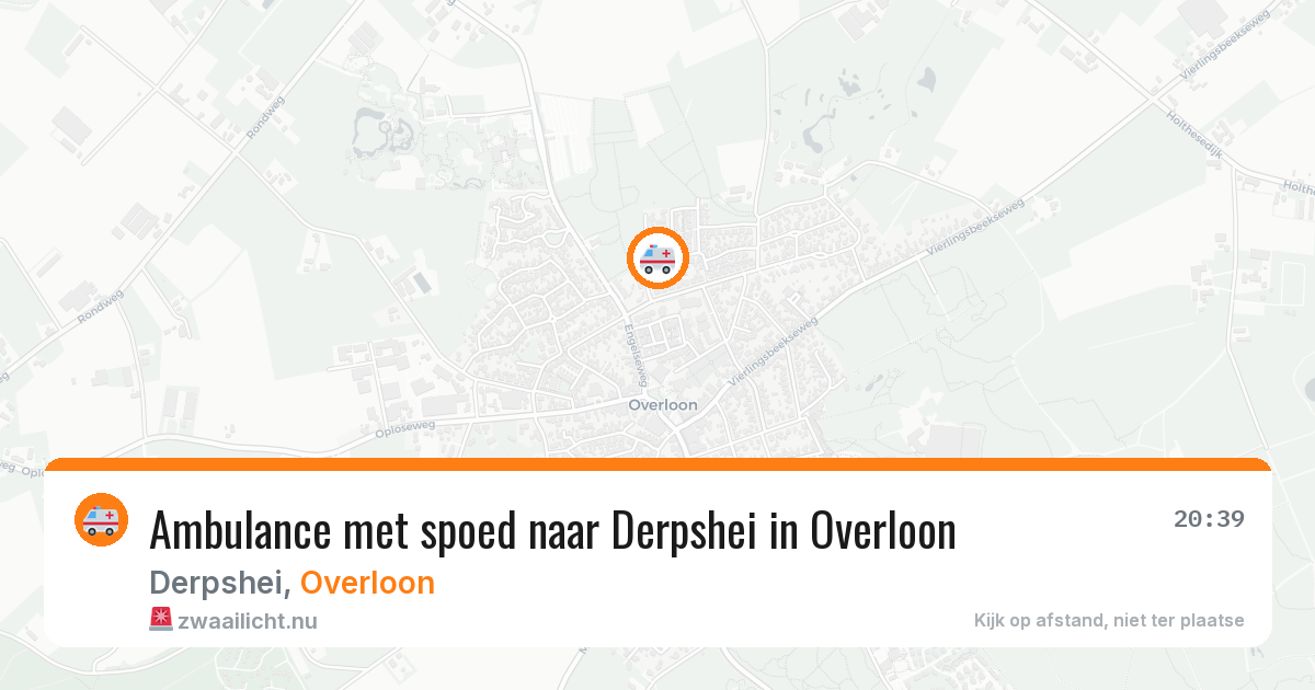Ambulance met spoed naar Derpshei in Overloon — 14 jul 2026