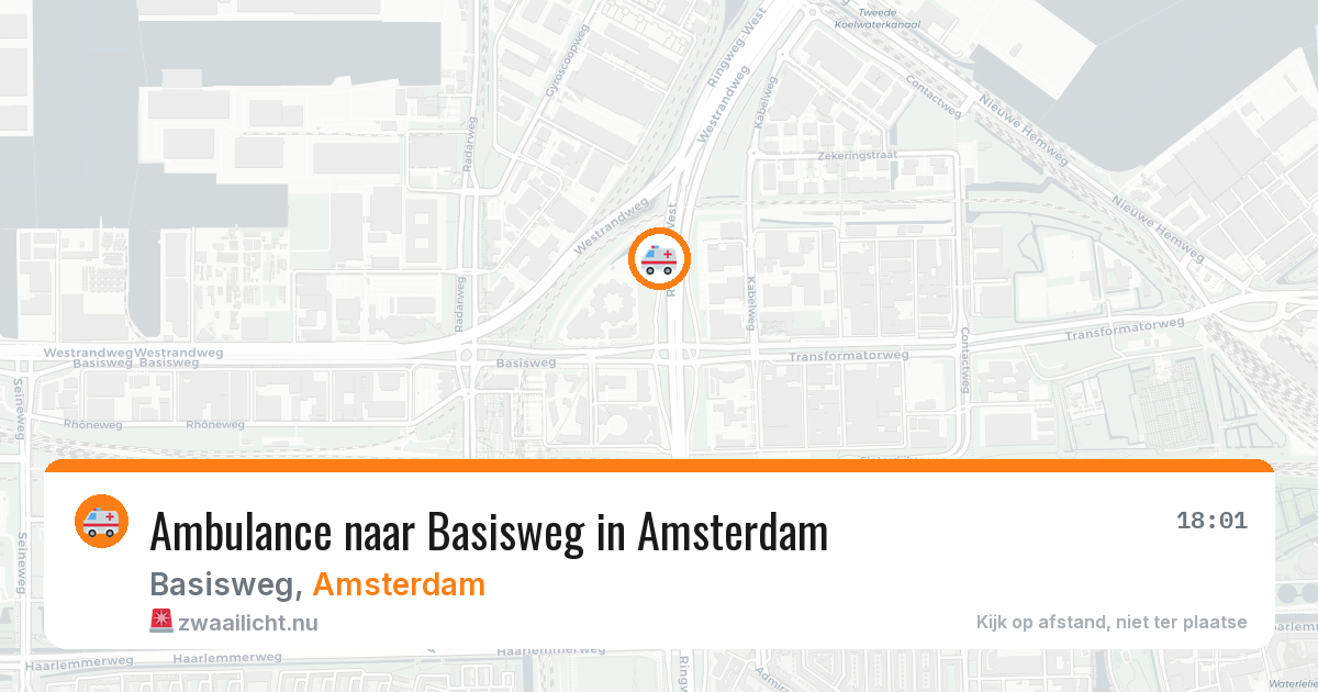 Ambulance naar Basisweg in Amsterdam — 21 jul 2026