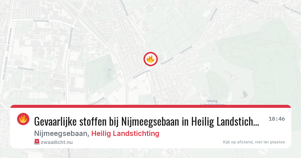 Gevaarlijke stoffen bij Nijmeegsebaan in Heilig Landstichting — 5 mei 2026