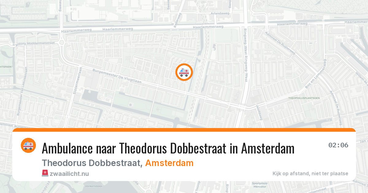 Ambulance naar Theodorus Dobbestraat in Amsterdam — 8 mei 2026