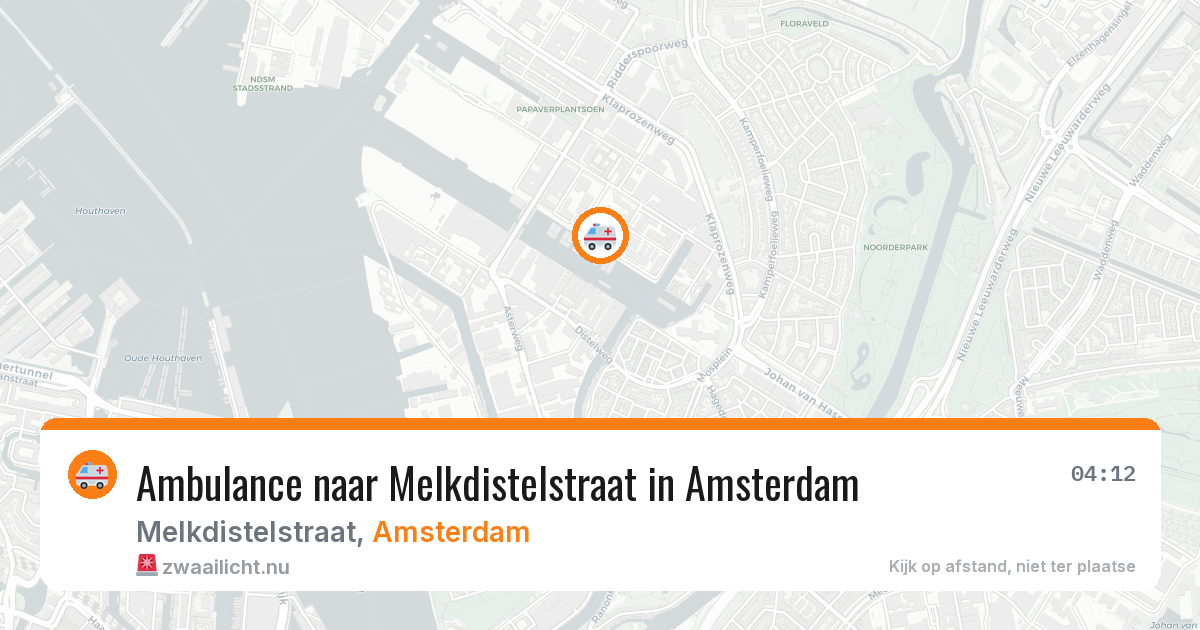 Ambulance naar Melkdistelstraat in Amsterdam — 24 mei 2026