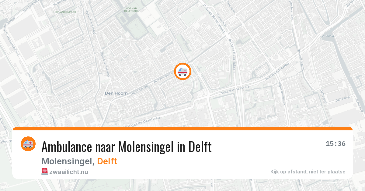 Ambulance naar Molensingel in Delft — 23 mrt 2026