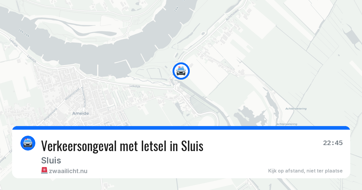 Verkeersongeval met letsel in Sluis — 18 jul 2026