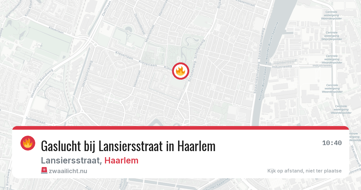 Gaslucht bij Lansiersstraat in Haarlem — 25 mei 2026