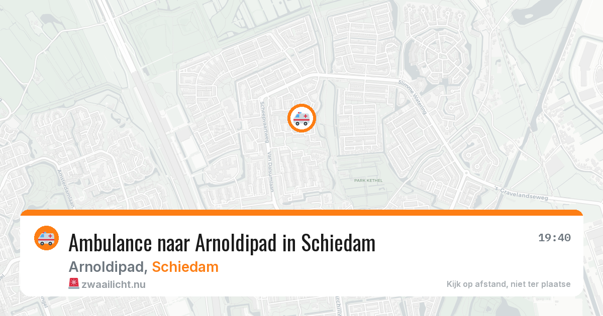 Ambulance naar Arnoldipad in Schiedam — 16 mei 2026