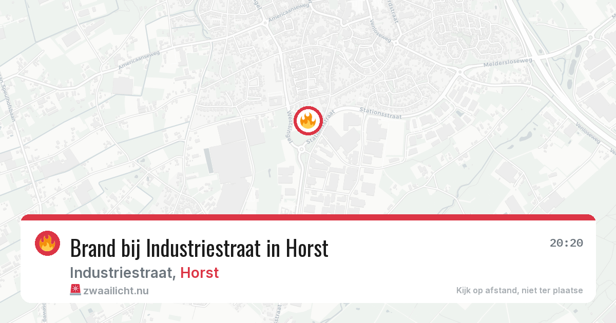 Brand bij Industriestraat in Horst — 28 mei 2026