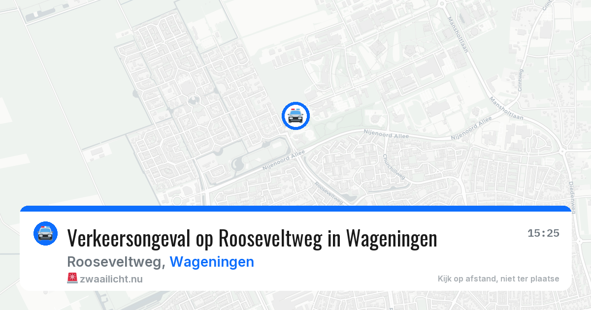 Verkeersongeval op Rooseveltweg in Wageningen — 25 jan 2026