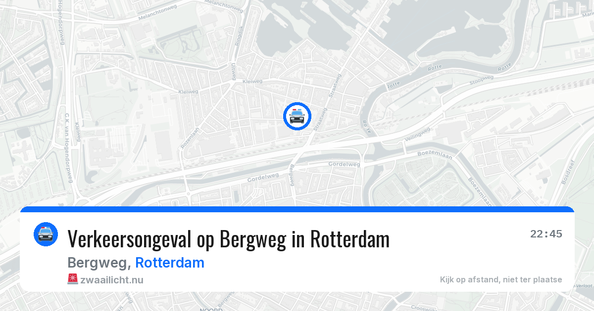 Verkeersongeval op Bergweg in Rotterdam — 12 jul 2026