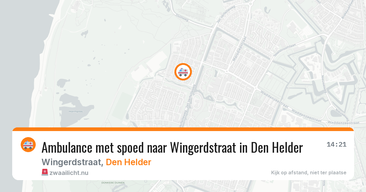 Ambulance met spoed naar Wingerdstraat in Den Helder — 5 mei 2026