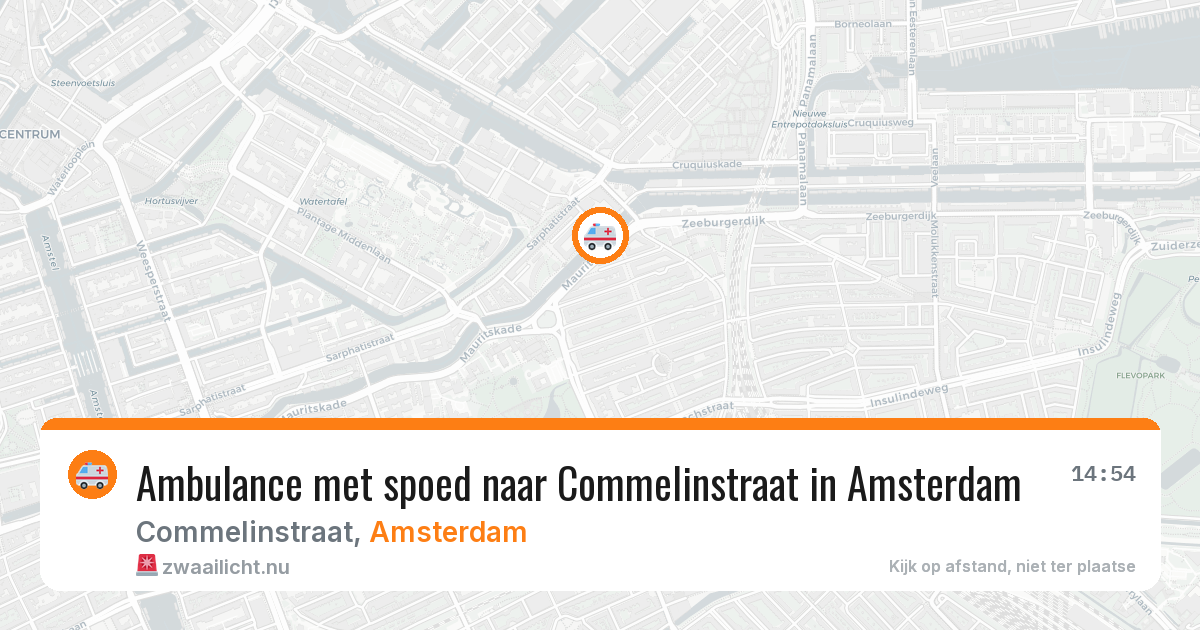 Ambulance met spoed naar Commelinstraat in Amsterdam — 15 mei 2026
