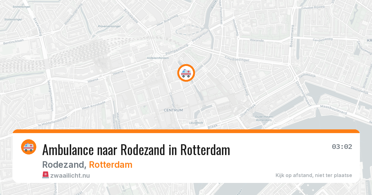 Ambulance naar Rodezand in Rotterdam — 30 mei 2026